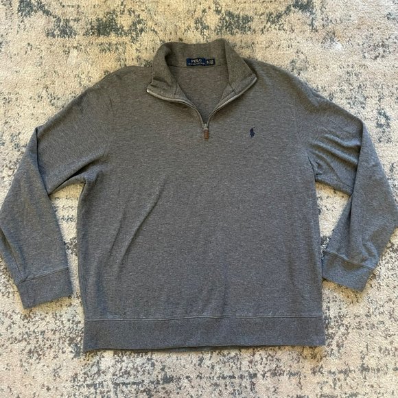 Polo Ralph Lauren Other - Polo | Ralph Lauren 1/4 Zip Gray Pullover Sweater Men's XL Soft Stretch Viscose